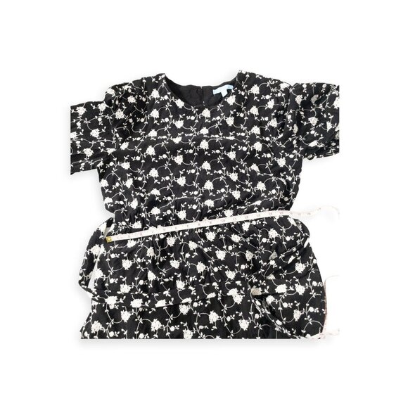 Black and White Floral Dress SZ M Rose Print Size M Boho Draper James - Picture 8 of 10